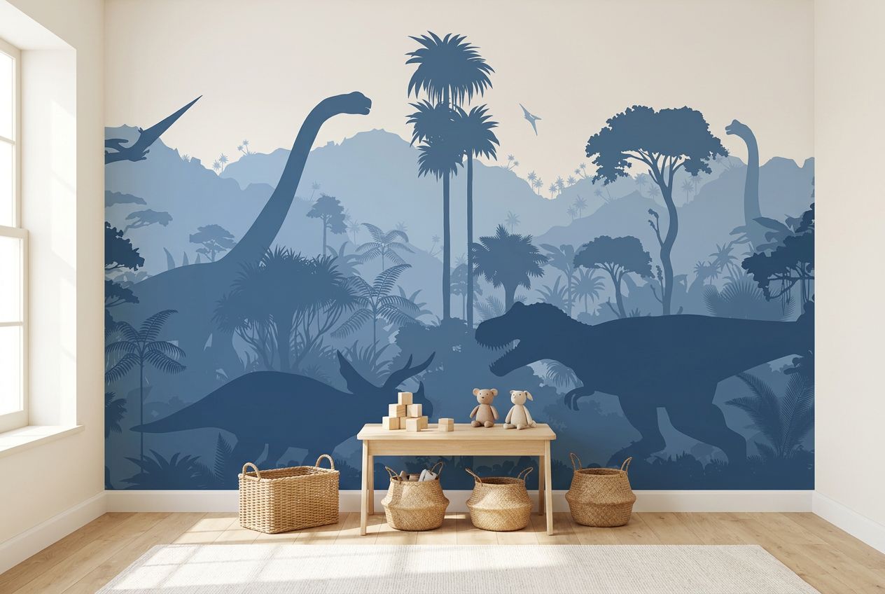 Dinosaur silhouette — room mockup 2