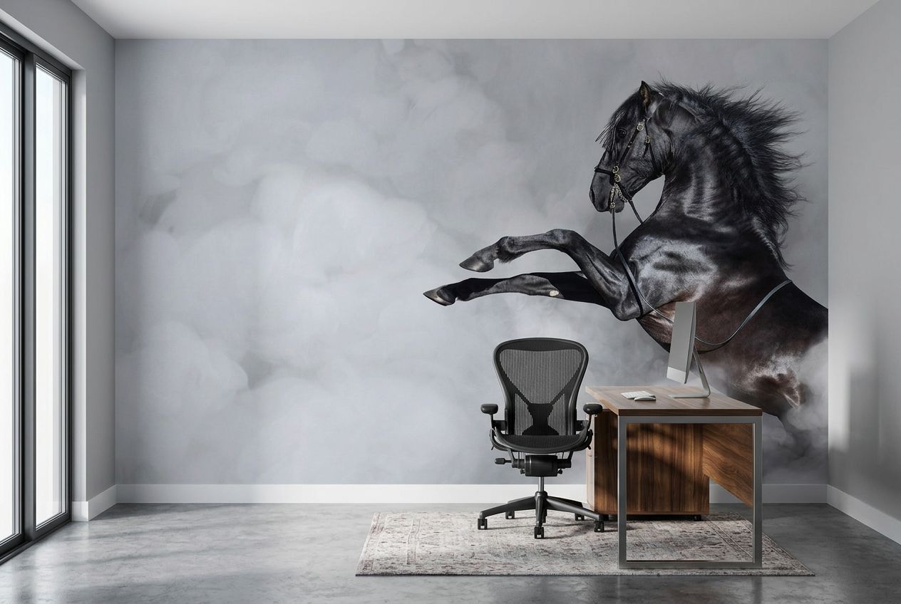 Breathtaking Black Horse — room mockup 2