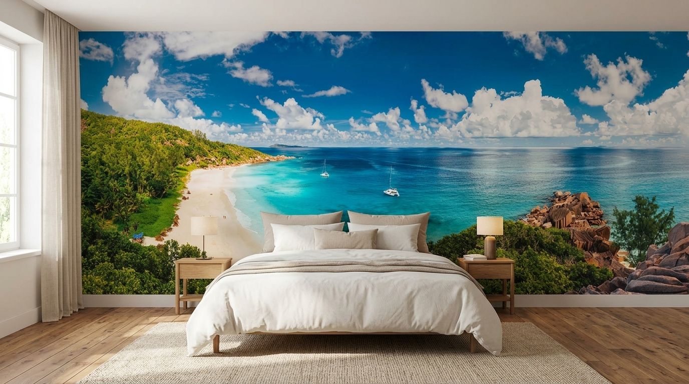 Grand Anse beach Seychelles — room mockup 2