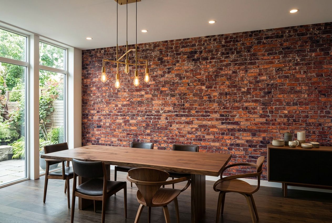 Weathered Brick Wall — room mockup 3
