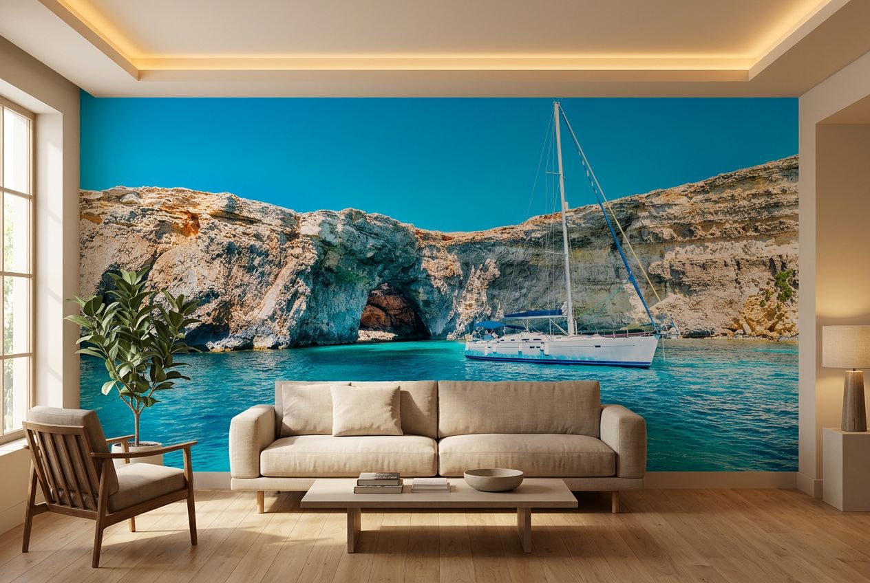 Secluded Cove Sailboat