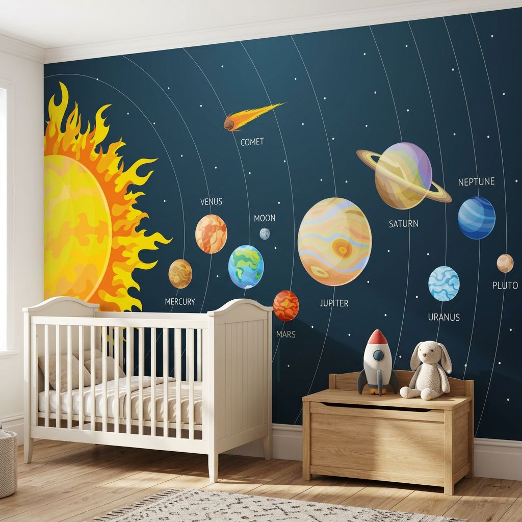 Solar System Illustration — room mockup 3