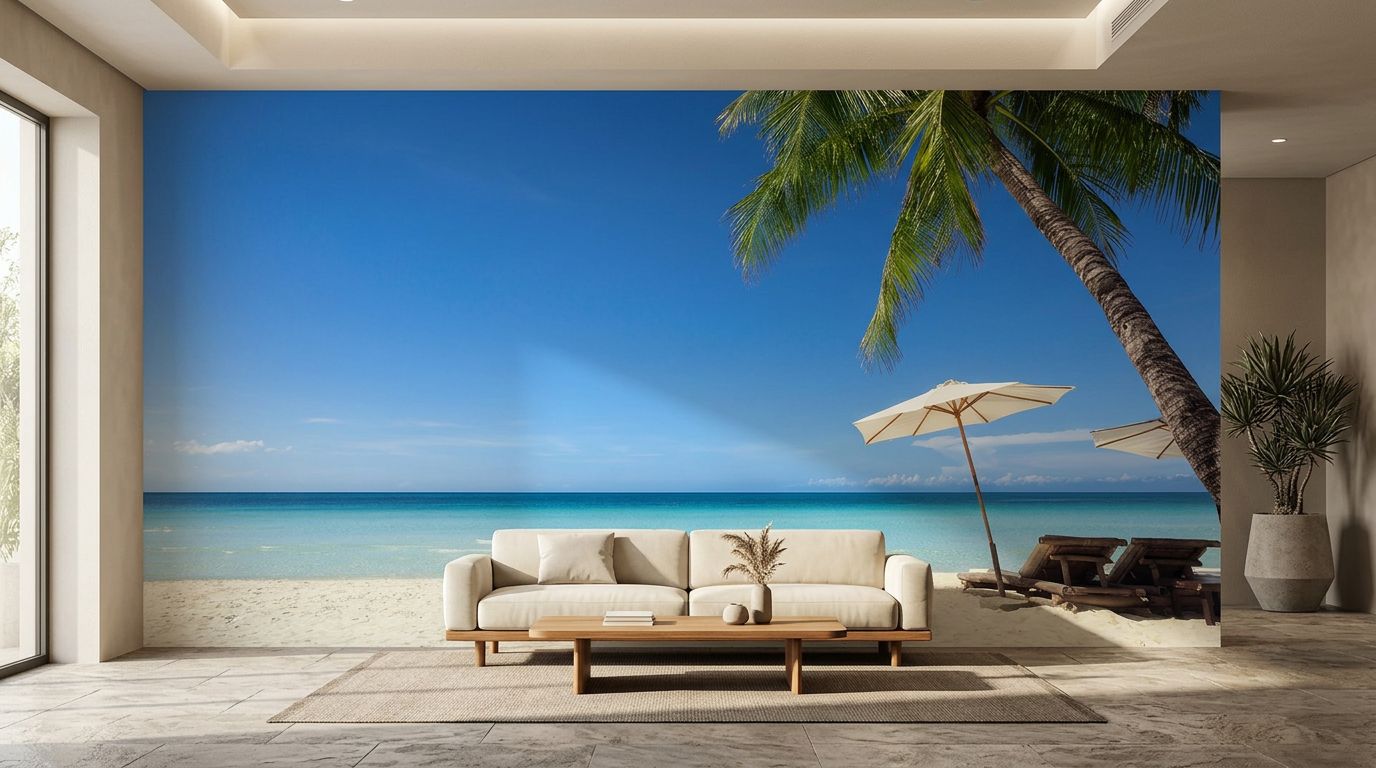 Palm Tree Beach — room mockup 3