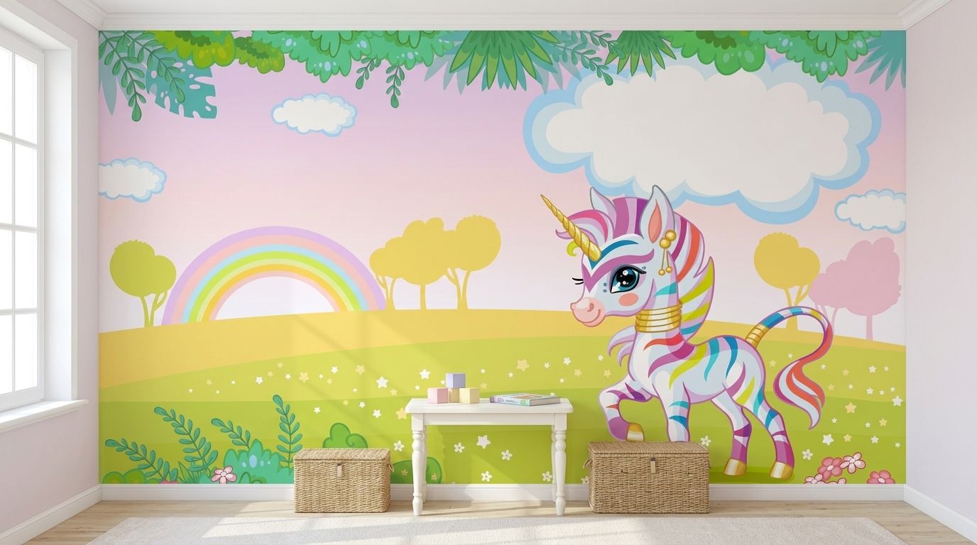 Magical Unicorn In Whimsical Wonderland — room mockup 3