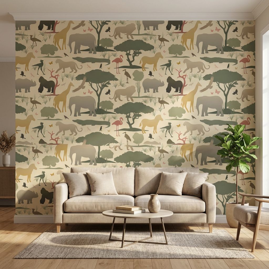 Afican Jungle Pattern — room mockup 3
