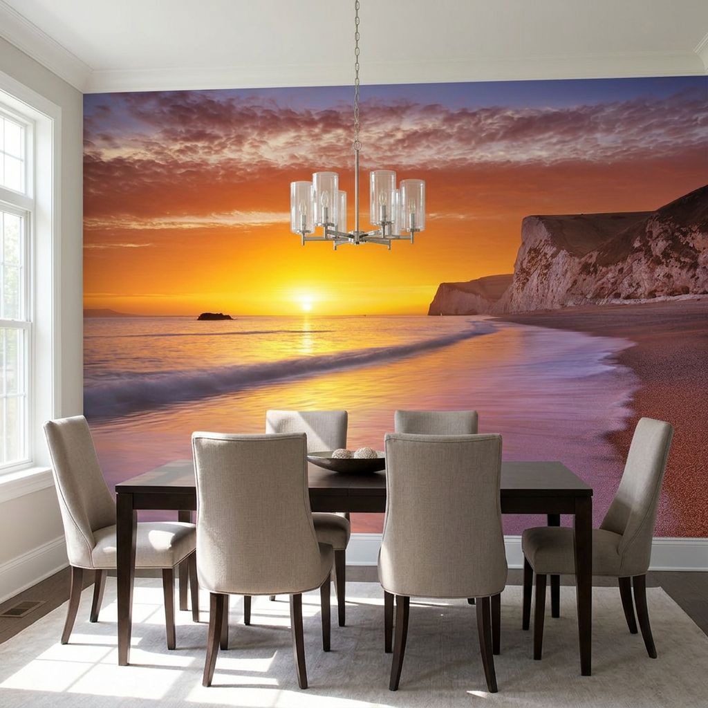 Dorset coast at sunset — room mockup 3