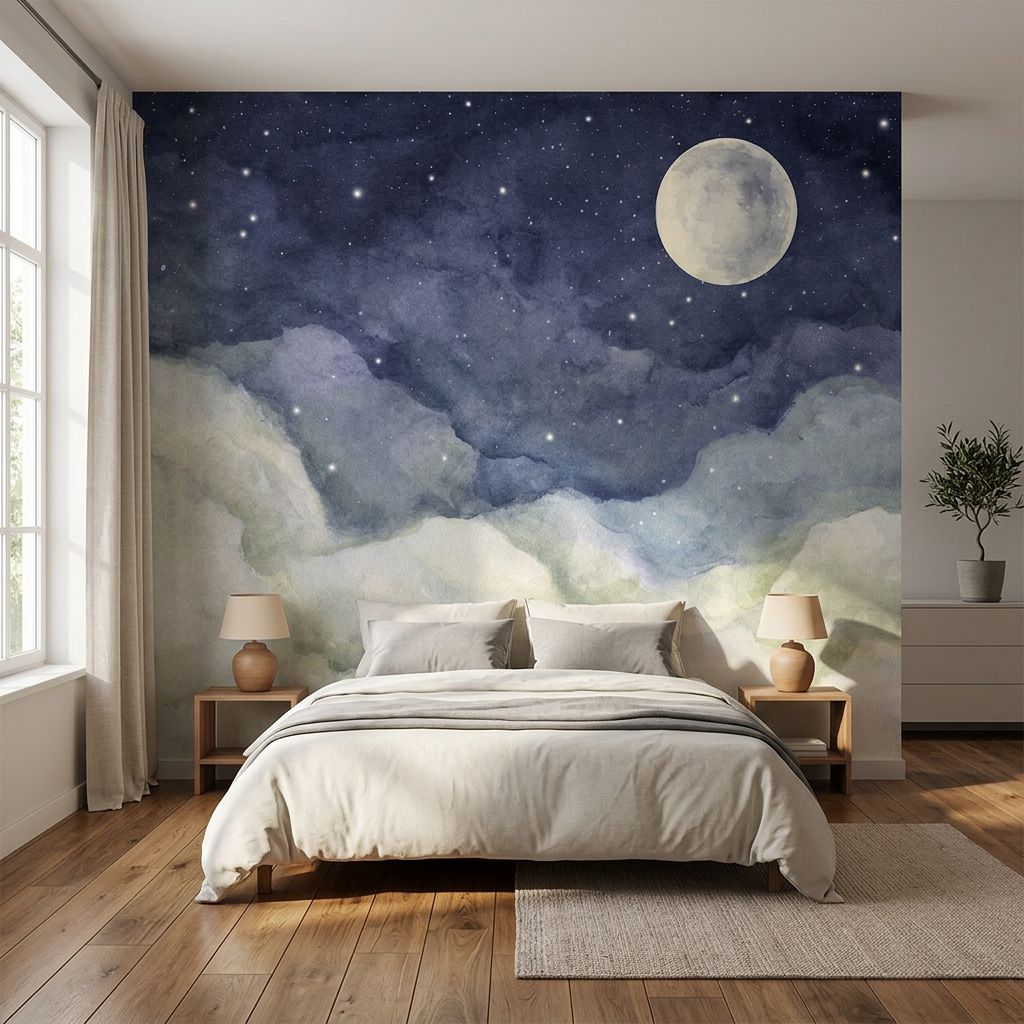 Watercolor night sky