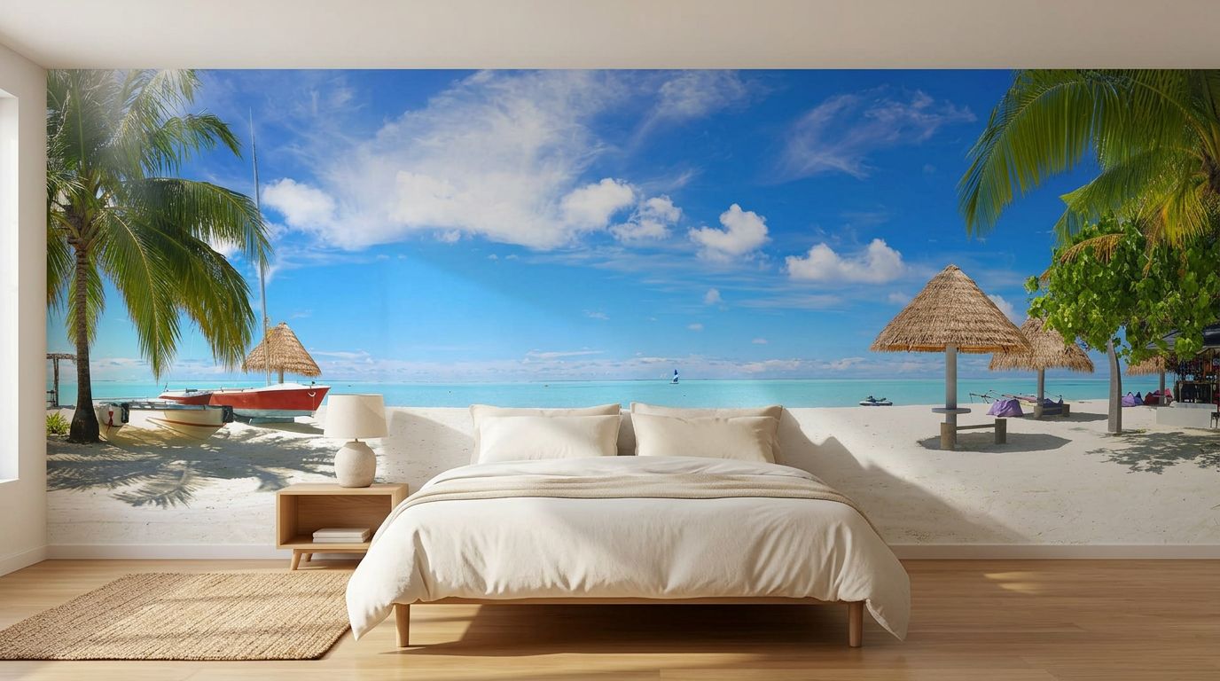Pristine tropical beach — room mockup 2