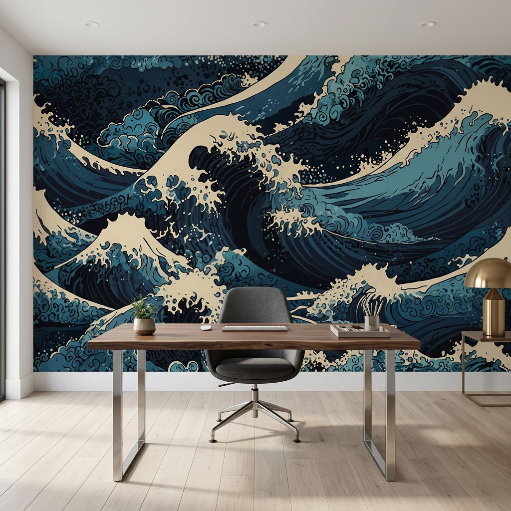 Hokusai inspired Decor — room mockup 3