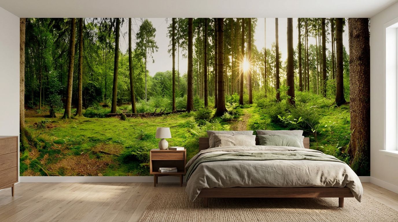 Beautiful Forest Sunrise — room mockup 2