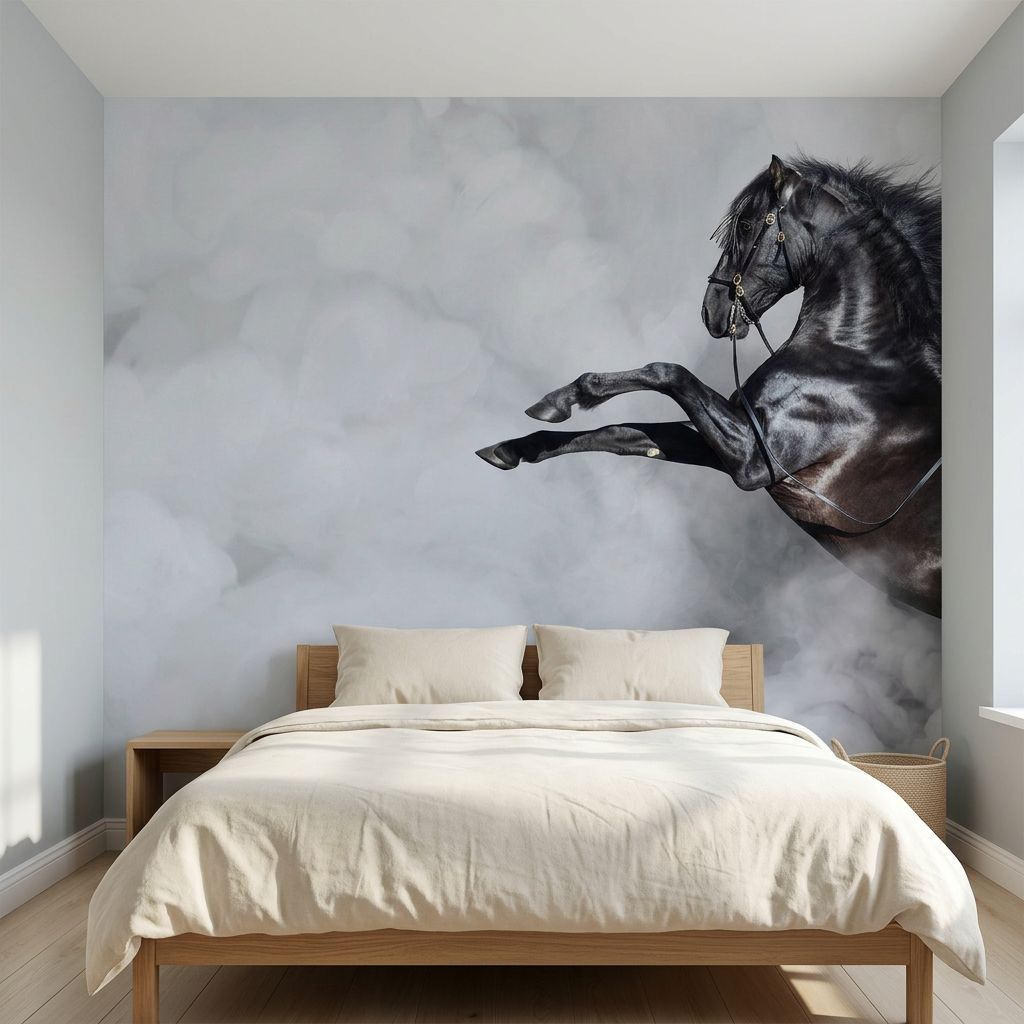 Breathtaking Black Horse — room mockup 3