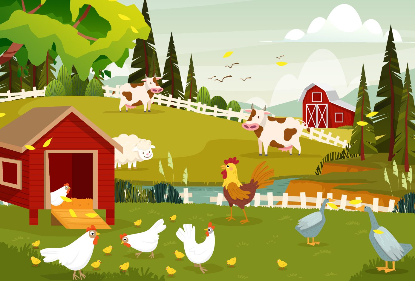 Charming Farm Scene